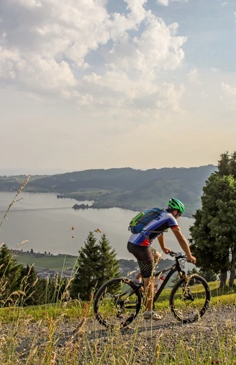 Traumhaufte Aussicht auf den grössten Stausee der Schweiz.