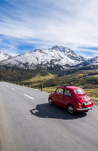 Fahrt über den Oberalppass