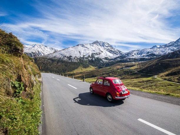 Fahrt über den Oberalppass