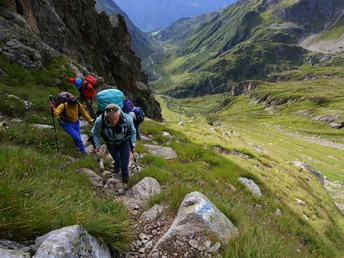 Aufstieg von der Leutschachhütte zum Leidseepass