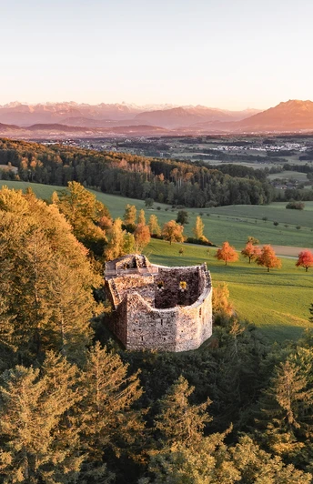 Burgruine Nünegg im Herbst