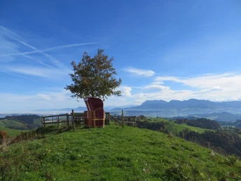 Oberlehn, in den Wintermonaten mit Strandkorb
