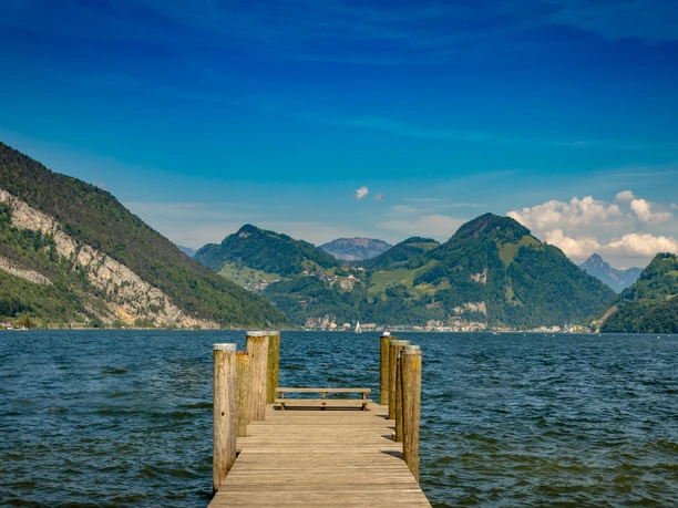 Steg mit traumhafter Aussicht, Alpnachstad