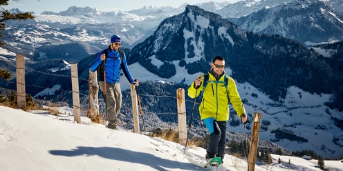 Rigi Schneeschuh-Tour mit Freunden
