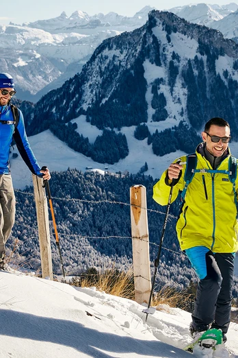 Rigi Schneeschuh-Tour mit Freunden