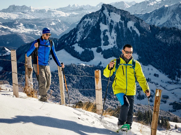 Rigi Schneeschuh-Tour mit Freunden