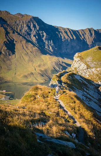 Trailrunnerin auf dem Bonistock-Trialrun