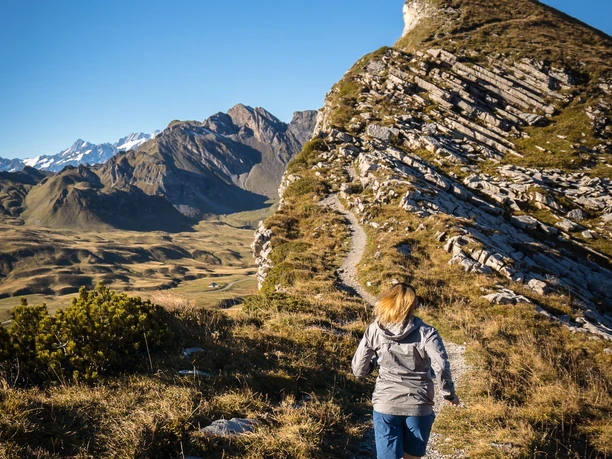 Trailrunnerin auf dem Bonistock-Trialrun