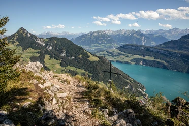Aussicht beim Gipfelkreuz