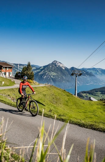 Aufstieg Richtung Stockhütte, Blick auf den Vierwaldstättersee