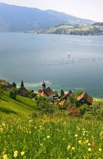 Kehrsiten mit Aussicht auf den Vierwaldstättersee