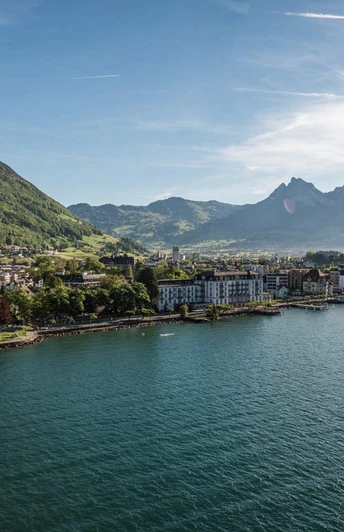 Brunnen am Vierwaldstättersee mit den Mythen