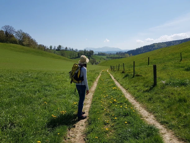 Kurz vor Menznau ein zufriedener Blick zurück