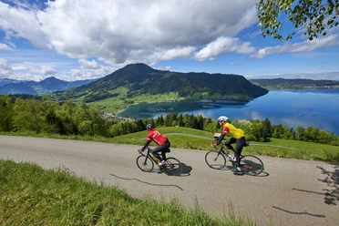 Biketour Morgartenberg mit Blick aufs Ägerital