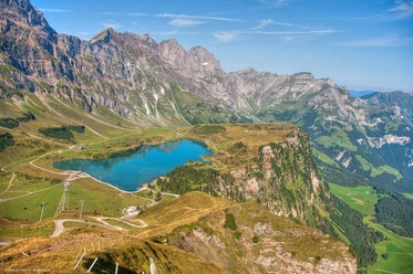 Laubersgrat mit Aussicht auf den Trübsee