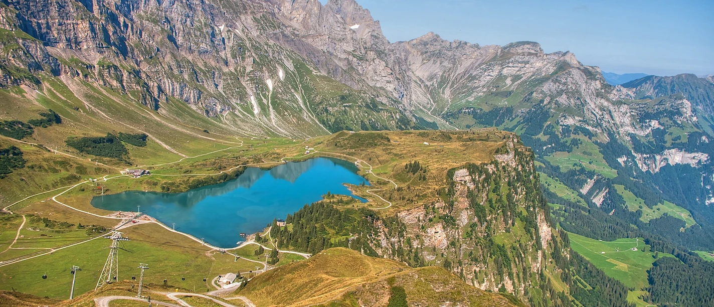 Laubersgrat mit Aussicht auf den Trübsee