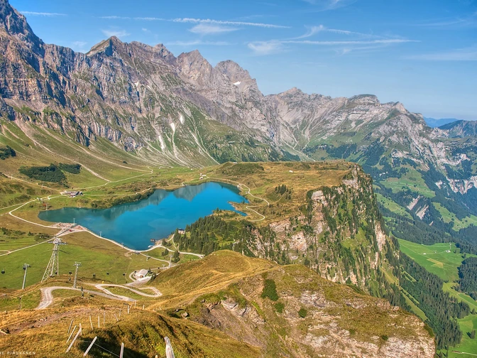 Laubersgrat mit Aussicht auf den Trübsee