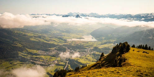 Rigi Kulm, Sicht Richtung Goldau & Lauerz