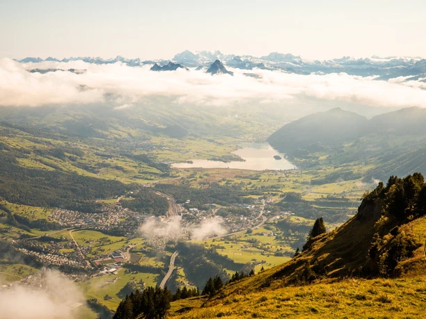 Rigi Kulm, Sicht Richtung Goldau & Lauerz