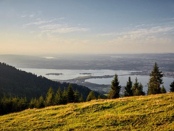Aussicht vom Stöcklichrüz auf die Region Zürichsee