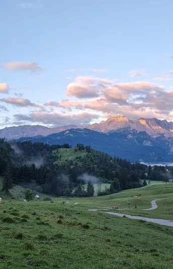 Philosophenweg mit Blick Richtung Garmisch-Partenkirchen