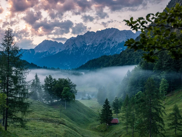 Rückblick auf die Seen bei Mittenwald