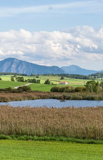 Der malerische Riegsee im Blauen Land
