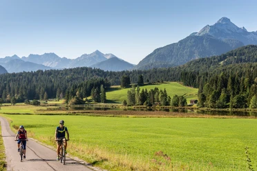 Der breite Radweg entlang des Schmalensee
