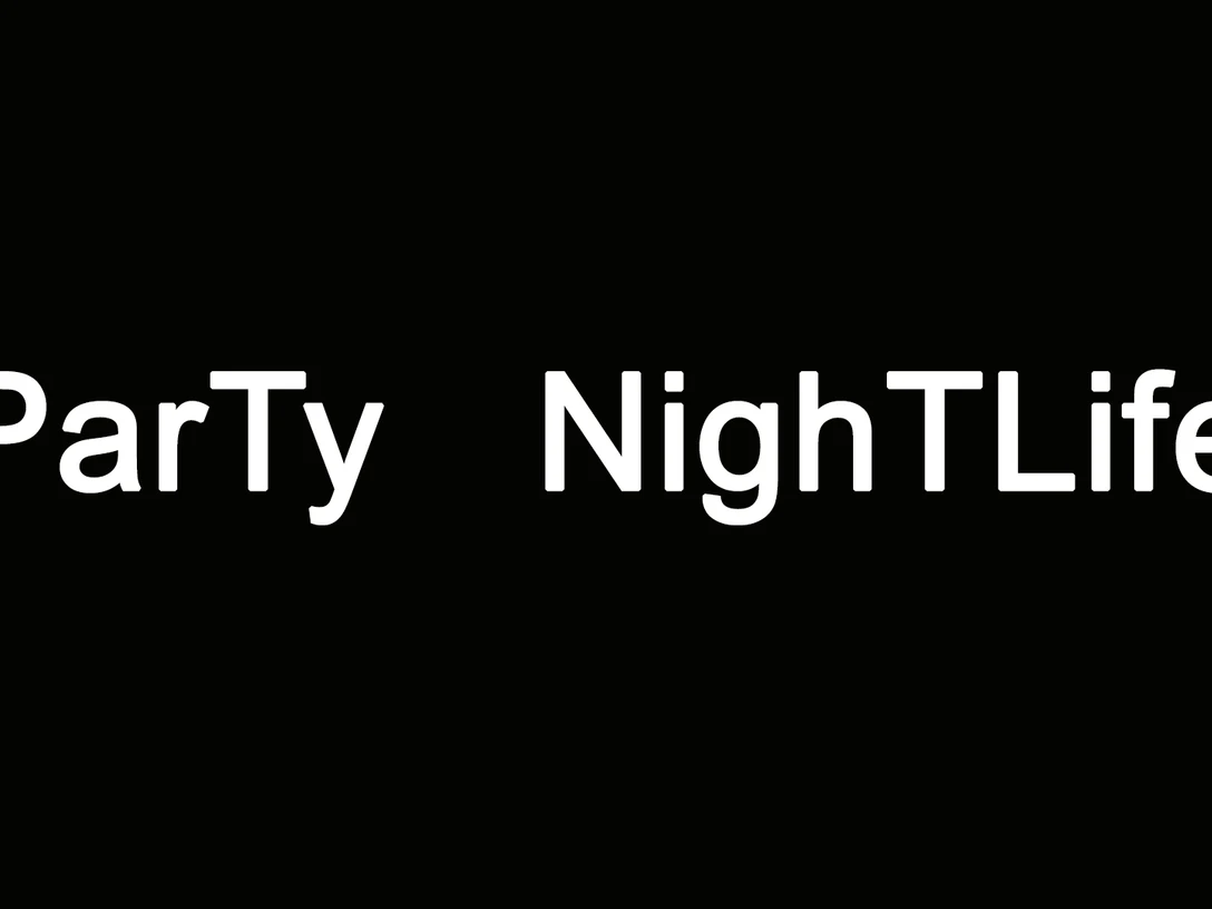Party_Nightlife.jpg Schwarzer Hintergrund mit den Worten "Party" und "Nightlife" in weißer, stilisierter Schrift.