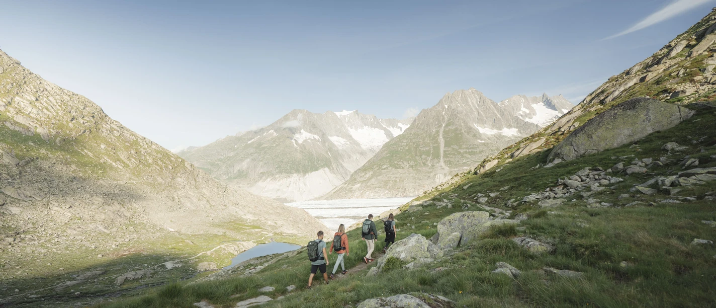 Aussichtspunkt «Platta» in der Märjela, Fiescheralp - Aletsch Arena