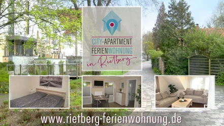 Ferienwohnung & City-Apartment Ferienwohnung in Rietberg mit modernem Schlafzimmer, Küche und Wohnzimmer, umgeben von Natur.