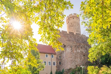 Die Burg Gnandstein bei Frohburg an der KoRoLa-Radroute