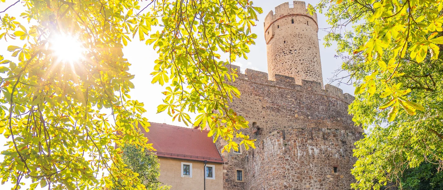 Die Burg Gnandstein bei Frohburg an der KoRoLa-Radroute