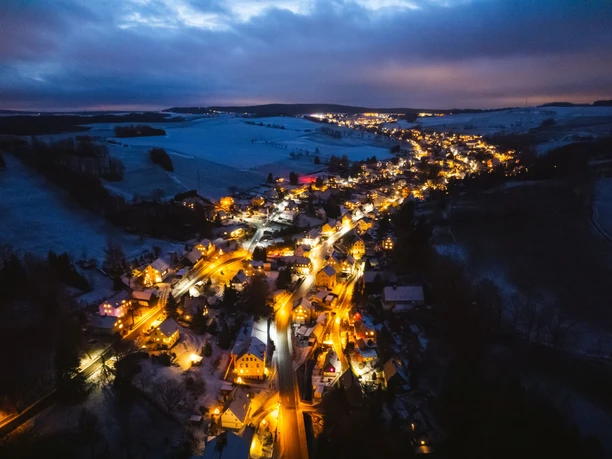 Weihnachtliches Lichtermeer Gelenau