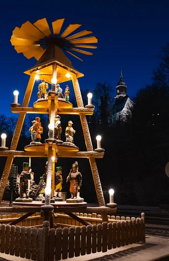 Ortspyramide in Gornsdorf