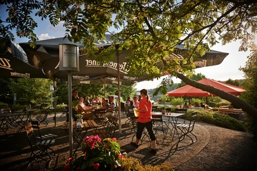 Biergarten des Bio-Seehotel Zelenroda