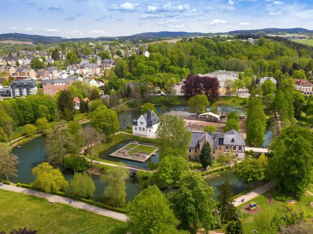 Rodewisch Luftaufnahme Schloßinsel