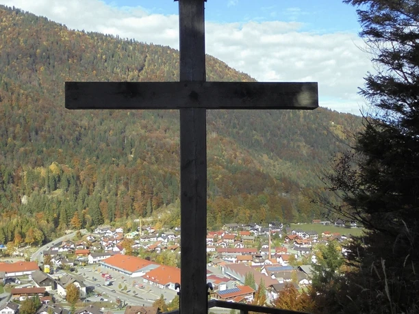 Arbeiterkreuz mit Blick nach Oberau