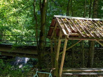 Radweg entlang der alten Bahn