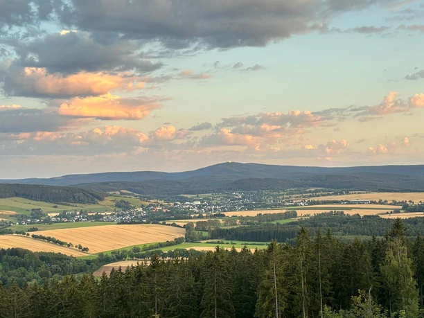 Blick auf Crottendorf/Fichtelberg