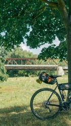 Rast auf dem Mulderadweg