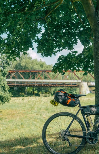 Rast auf dem Mulderadweg