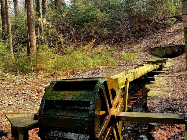 Wasserrad im Landschaftsschutzgebiet Erzengler Teich