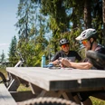 Verschnaufpause während dem Biken im Entlebuch.