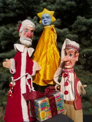 Kasper, Weihnachtsmann und Weihnachtsstern Schnuppe