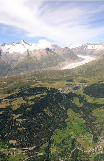 Wanderung von der Bettmeralp über die Aletschpromenade zur Riederalp