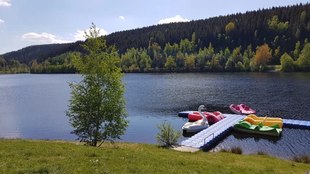 Talsperre Falkenstein Bootsanleger