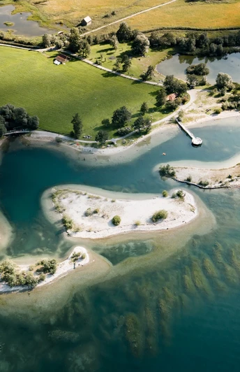 Naturschutzgebiet „Reussdelta“ mit Badeinseln „Lorelei“