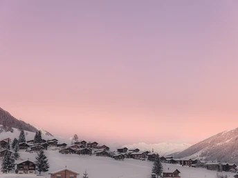 Ritzingen beim Sonnenuntergang