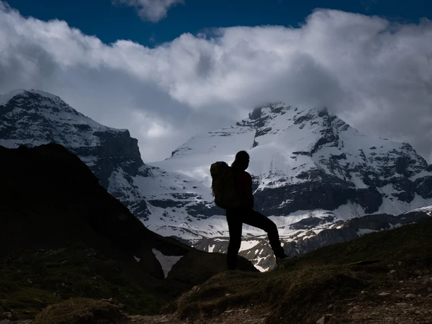 Auf Ruosalpler Chulm, Chammliberg und Schärhorn im Hintergrund